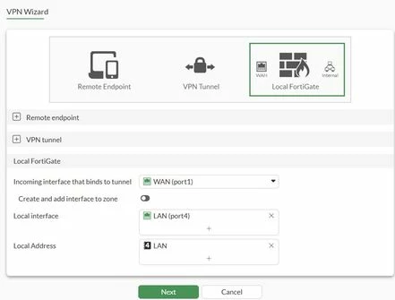 FortiGate IPsec VPN Wizard setup for FortiClient Remote Access