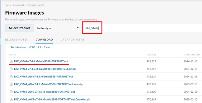 How to Find FortiAnalyzer Images on Support Portal - Download