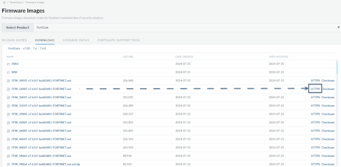 How to Load FortiGate Firmware via TFTP & BIOS - Firmware Download