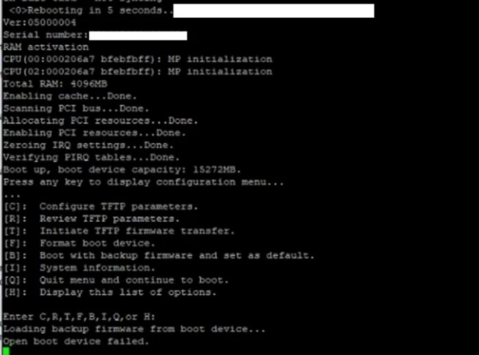 How to Load FortiGate Firmware via TFTP & BIOS