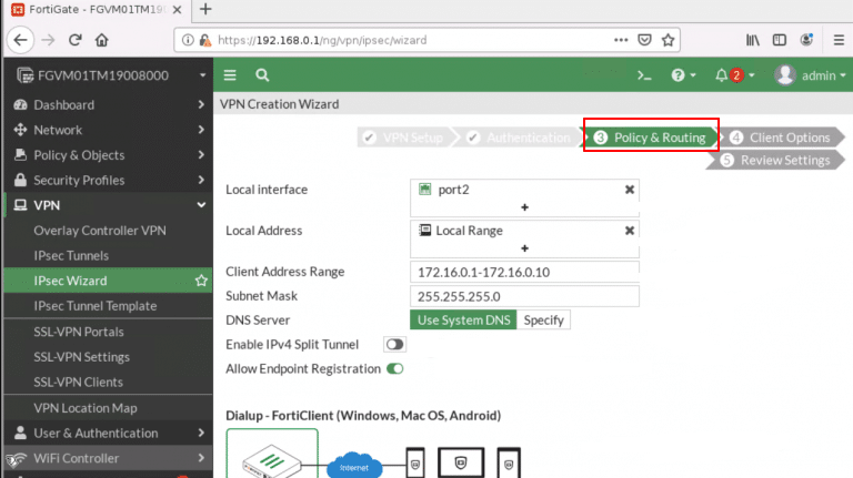 FortiGate L2TP over IPsec VPN Setup (Complete Configuration Guide) FortiGate IPsec VPN wizard policy and routing settings