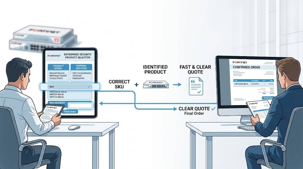 Fortinet SKU selection before contacting a Fortinet Partner