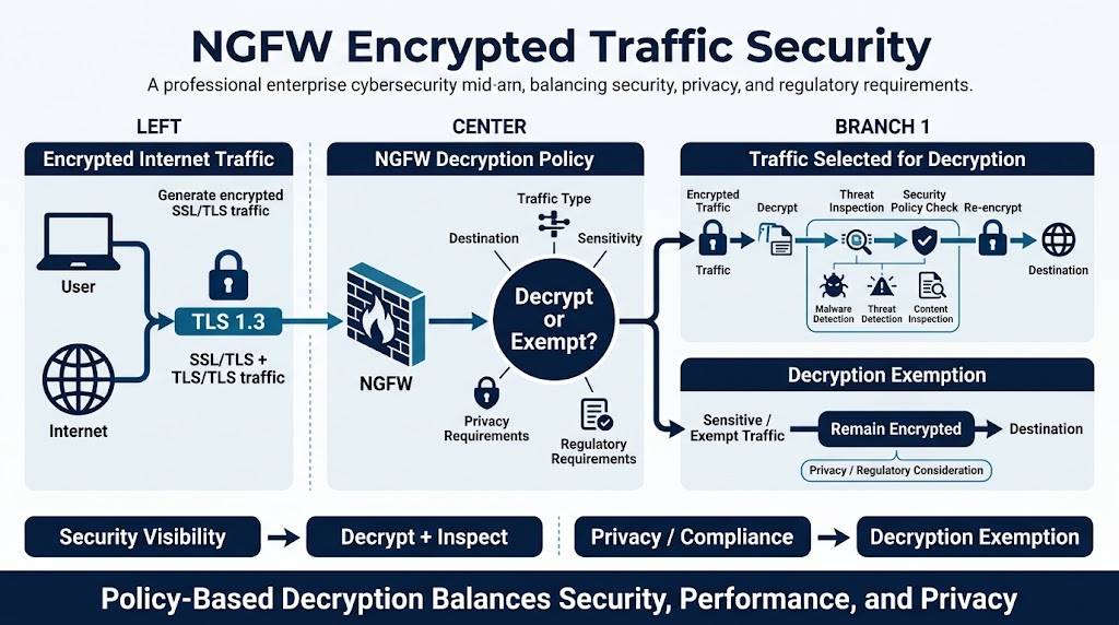 NGFW encrypted traffic security policy diagram